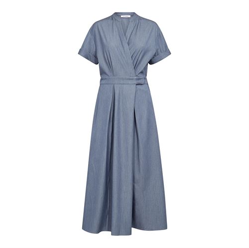 CO`COUTURE KJOLE, TERRYCC WRAP SS DRESS, ASH BLUE