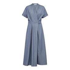 CO`COUTURE KJOLE, TERRYCC WRAP SS DRESS, ASH BLUE