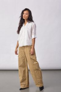 CO'COUTURE BLUSE, VIVIANCC SS BLOUSE, CREME