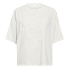 CO`COUTURE T-SHIRT, IVARACC FLOWER TEE, WHITE