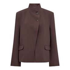 CO`COUTURE BLAZER, ACILECC HIGH COLLAR BLAZER, BROWN