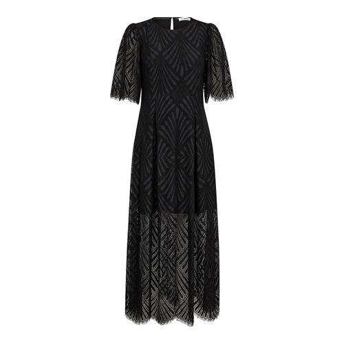 CO`COUTURE KJOLE, LETICC LACE MAXI DRESS, BLACK