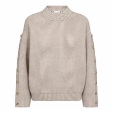 CO`COUTURE STRIK, ROWCC BUTTON SLEEVE KNIT, BONE