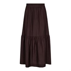 CO`COUTURE NEDERDEL, HERACC GYPSY SKIRT, DARK BROWN
