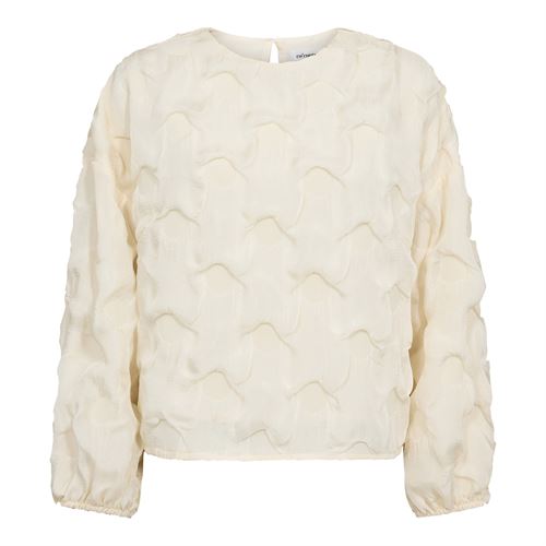CO`COUTURE BLUSE, FERONCC STRUCTURE BLOUSE, OFF-WHITE