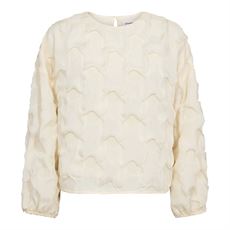 CO`COUTURE BLUSE, FERONCC STRUCTURE BLOUSE, OFF-WHITE