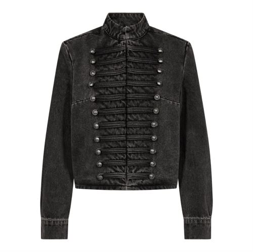 CO`COUTURE JAKKE, JACECC DENIM OFFICER JACKET, BLACK