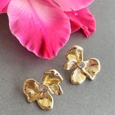 FRIIHOF SIIG ØRERINGE, FLOWER EARRING, GULDBELAGT