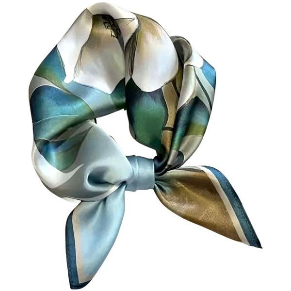 TIM OG SIMONSEN HALSTØRKLÆDER, SØS SCARF, BLUE FLOWER