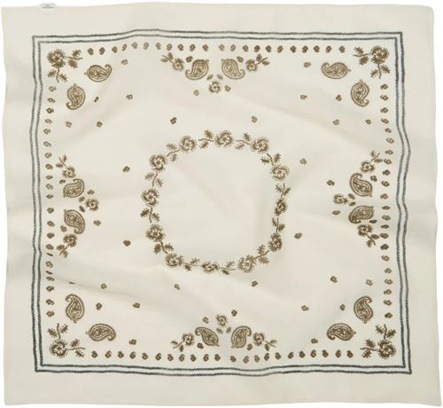 BECK SÖNDERGAARD TØRKLÆDE, BLOOM PAISLEY COTTA SCARF, BIRCH WHITE 