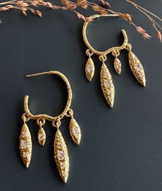 FRIIHOF SIIG ØRERINGE, MICHELLE EARRING, GULDBELAGT