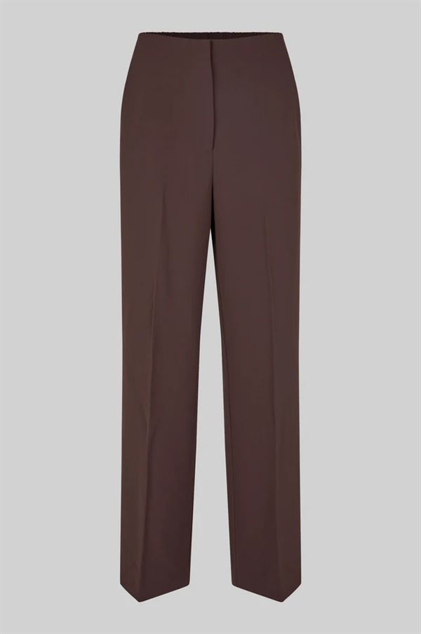 SECOND FEMALE BUKSER, FIQUE CLASSIC TROUSERS, CHOCOLATE PLUM