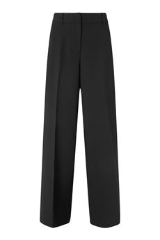 SECOND FEMALE BUKSER, FIQUE STRAIGHT TROUSERS, BLACK
