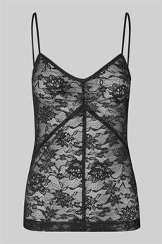 SECOND FEMALE TOP, SOCIAL STRAP TOP, BLACK