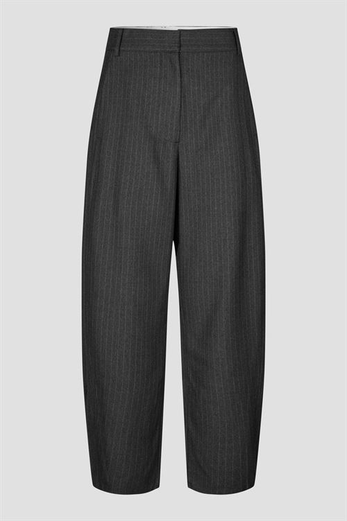SECOND FEMALE BUKSER, VIENNE BARREL TROUSERS, DARK GREY MELANGE