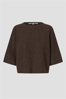 SECOND FEMALE STRIK, GABBY KNIT O-NECK, DEMITASSE