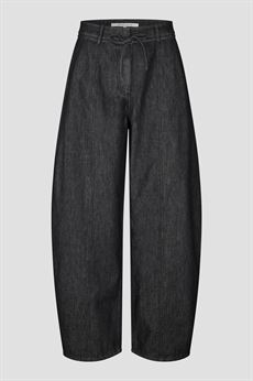 SECOND FEMALE JEANS, DERA DENIM CARGO TROUSERS, BLACK