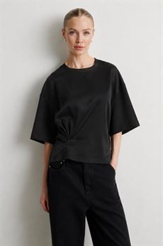 SECOND FEMALE BLUSE, OPALA BLOUSE, BLACK