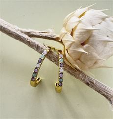 FRIIHOF+SIIG HOOPS, PASTEL HOOPS, GULDBELAGT