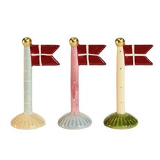 SPEEDTSBERG KERAMIKFLAG 14 CM, GRØN, BLÅ, GUL FOD 232523