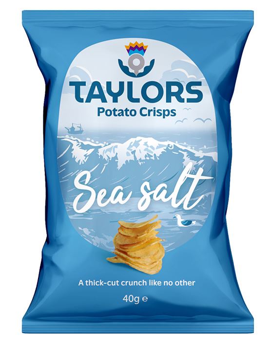 TAYLORS SEASALT CHIPS BLUE, 40 GR