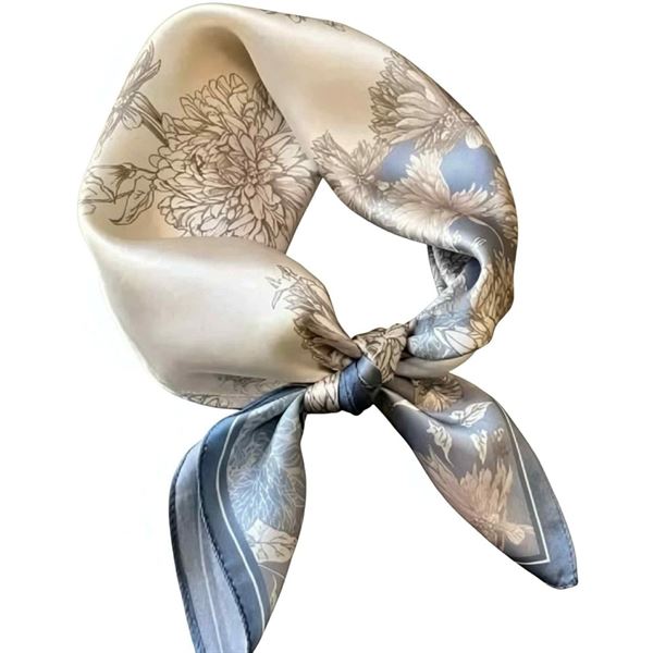 TIM OG SIMONSEN HALSTØRKLÆDER, SØS SCARF, ICE BLUE/ OFF WHITE