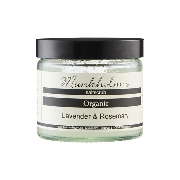 MUNKHOLM SALTSCRUB, LAVENDEL OG ROSMARIN 300 G.