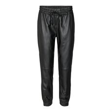 CO`COUTURE JOGGERS, SHILOHCC LEATHER JOGGERS, BLACK