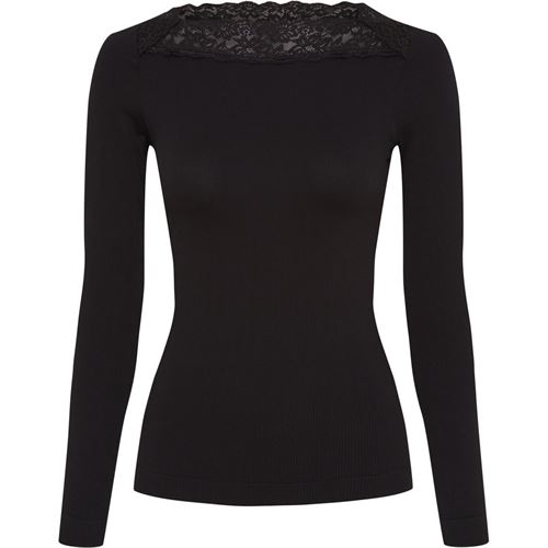TIM OG SIMONSEN T-SHIRT, ANITA RIB T-SHIRT LS, NERO