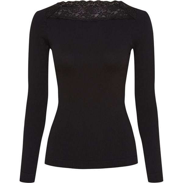 TIM OG SIMONSEN T-SHIRT, ANITA RIB T-SHIRT LS, NERO