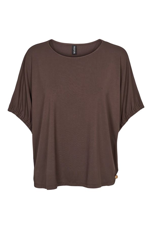 PREPAIR BLUSE, ATHENA T-SHIRT, MOCCA