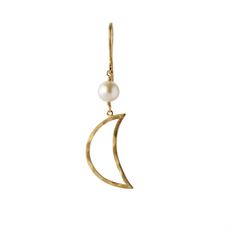 STINE A ØRERING, BELLA MOON EARRING WITH PEARL GOLD