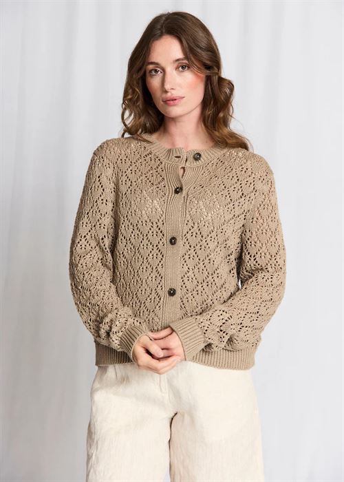 BRUUN & STENGADE CARDIGAN, BS ELEONORA, SAND