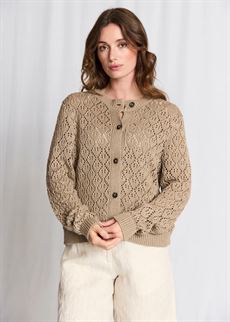 BRUUN & STENGADE CARDIGAN, BS ELEONORA, SAND