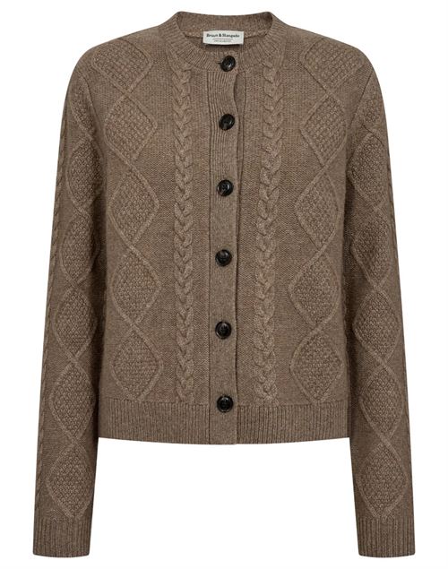 BRUUN & STENGADE CARDIGAN, BSMARITA, BROWN