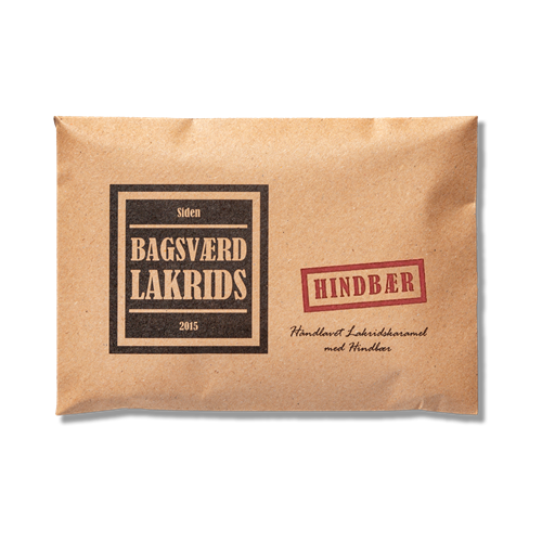 BAGSVÆRD LAKRIDS, HINDBÆR, 160 GR
