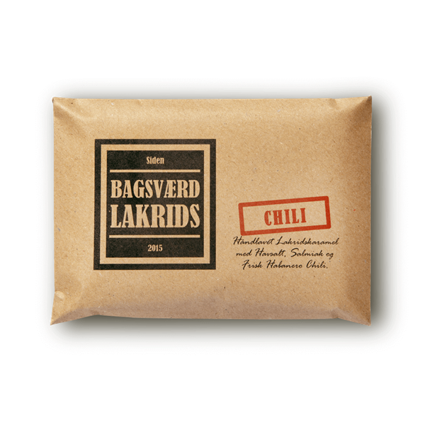 BAGSVÆRD LAKRIDS, CHILI, 160 GR