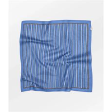 BECK SÖNDERGAARD TØRKLÆDE, SCALLOPIA STRIPED COTTA SCARF, AZZURE BLUE