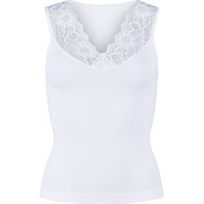 TIM & SIMONSEN TOP, BELEN V-LACE TOP, WHITE