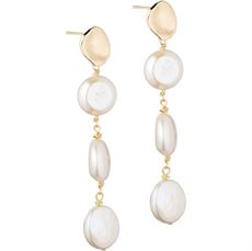 TIM OG SIMONSEN ØRERINGE, BOLOGNE EARRING, NATURAL GOLD