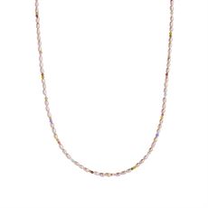 STINE A HALSKÆDE, CONFETTI PEARL NECKLACE WITH BEIGE AND PASTEL MIX GOLD