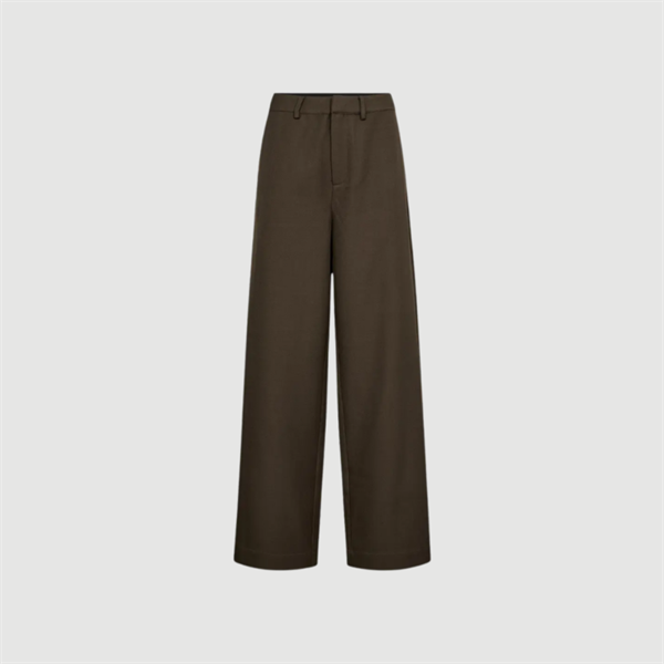 CO`COUTURE BUKSER, LUNA WIDE PANT, DARK BROWN