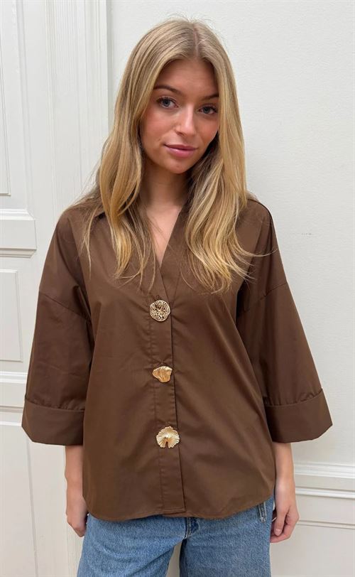CONTINUE SKJORTE, AUGUSTA SHIRT, BROWN