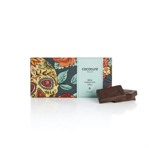 COCOTURE CHOKOLADE PLADE, FLØDECHOCOLADE MED NOUGAT, 55 GR