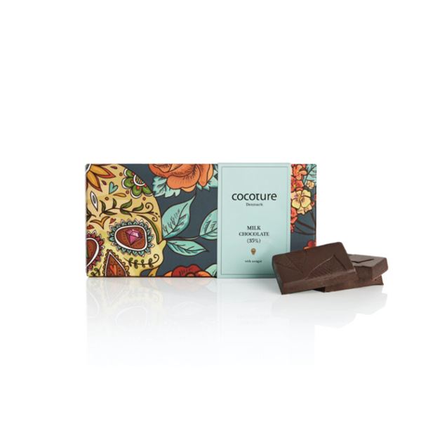 COCOTURE CHOKOLADE PLADE, FLØDECHOCOLADE MED NOUGAT, 55 GR