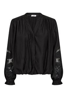 CO`COUTURE SKJORTE, DELINCC BALLOON EMB SHIRT, BLACK