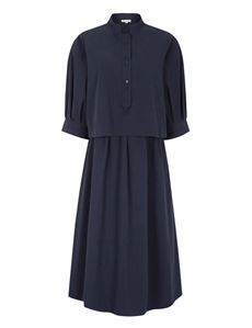 ESMÉ STUDIOS KJOLE,  ESRUSSO MIDI DRESS, BLUE NIGHTS