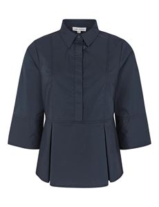 ESMÉ STUDIOS SKJORTE, ESRIMMI BLOUSE, BLUE NIGHTS