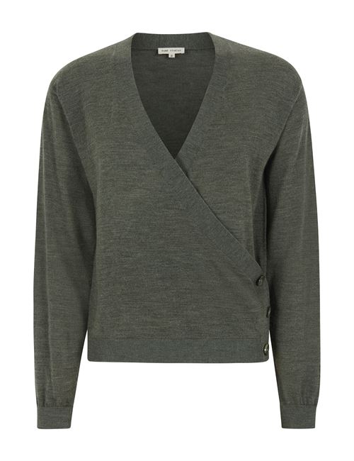 ESMÉ STUDIOS STRIK, ESJILL KNIT WRAP TOP, FOREST NIGHT