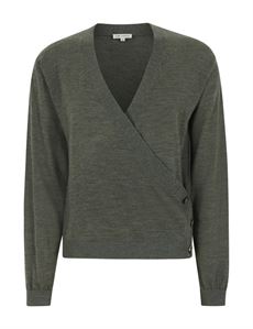 ESMÉ STUDIOS STRIK, ESJILL KNIT WRAP TOP, FOREST NIGHT